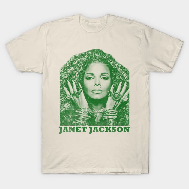 30 Janet jackson - green solid style T-Shirt by Loreatees